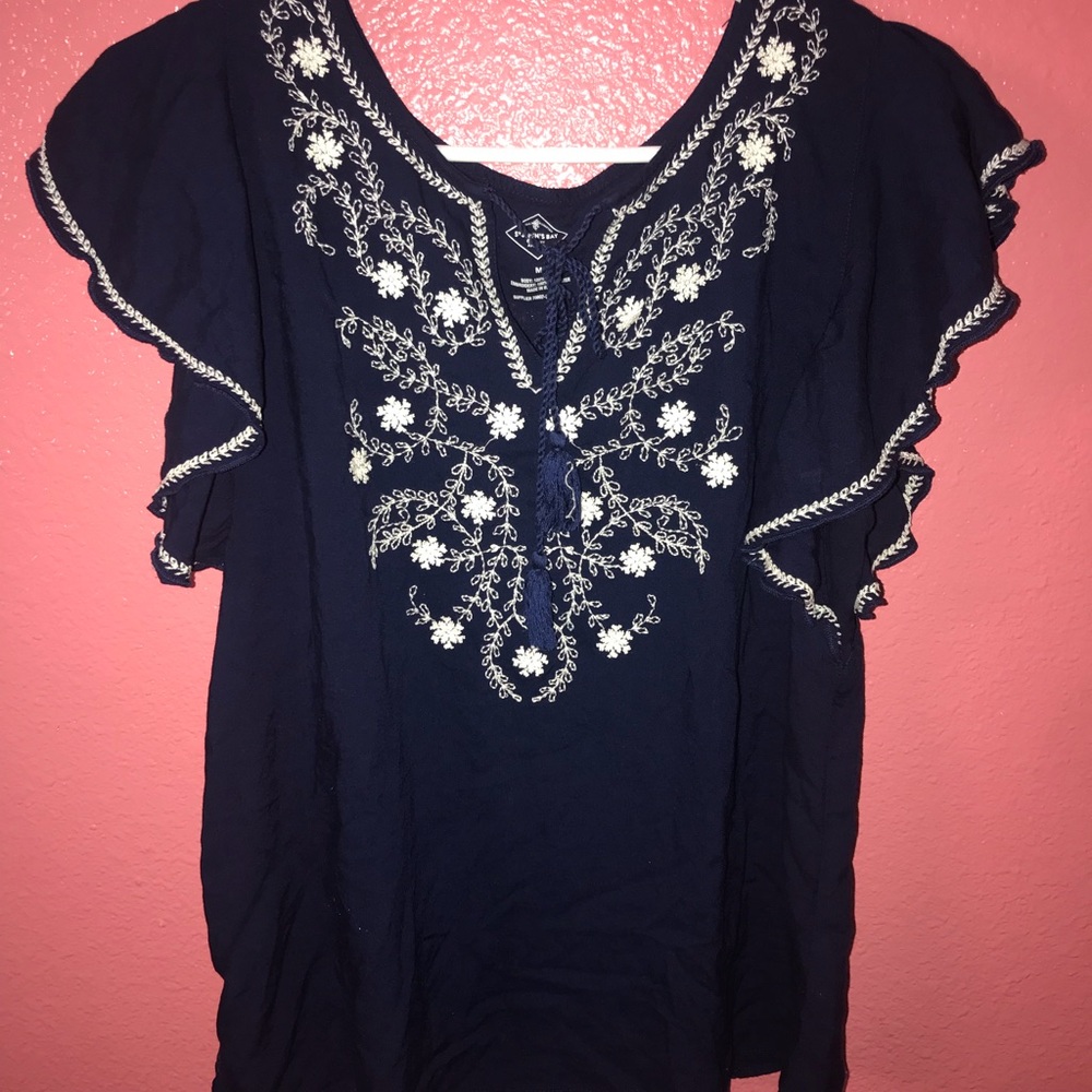 Blue Flower Blouse